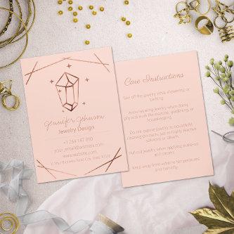 Rose Gold Foil Jewelry Care