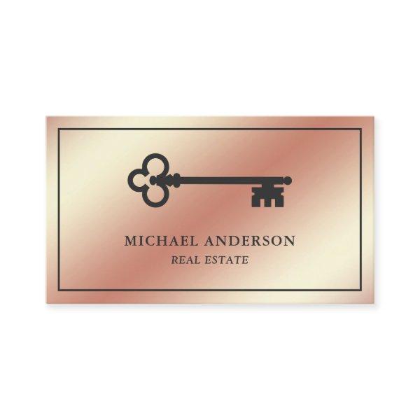 Rose Gold Foil Vintage Antique Key Real Estate