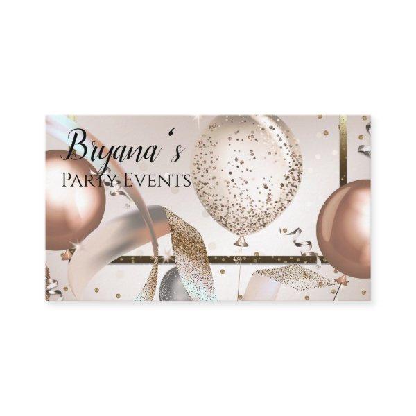 Rose Gold & Glitter Balloons Party Event Planner