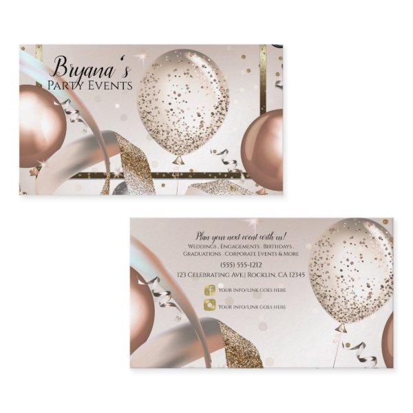 Rose Gold & Glitter Balloons Party Social Media