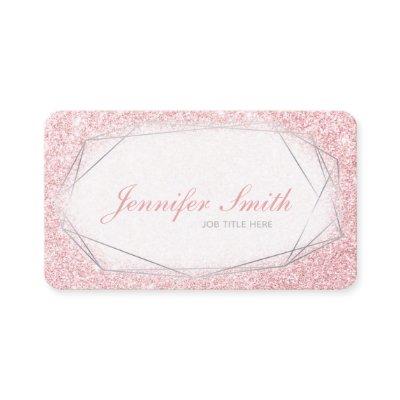 Rose Gold Glitter Gem Feminine
