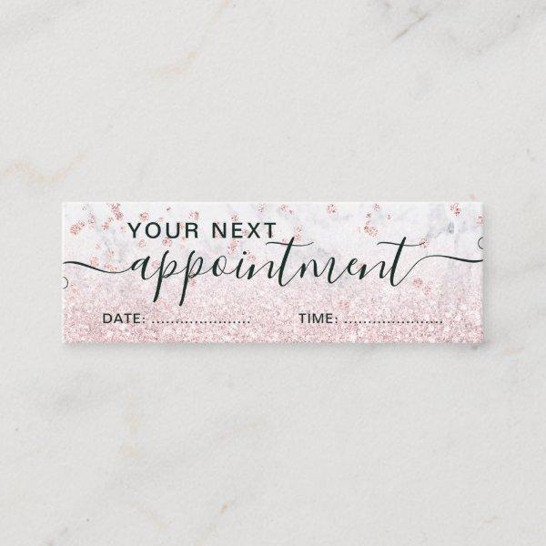 rose gold glitter marble sparkle  appointment mini