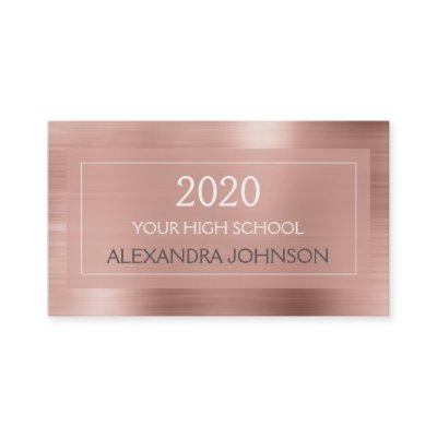 Rose Gold - Graduation Student Contact Card