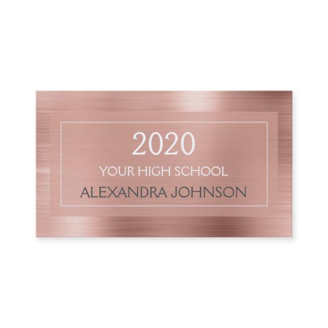 Rose Gold - Graduation Student Contact Card