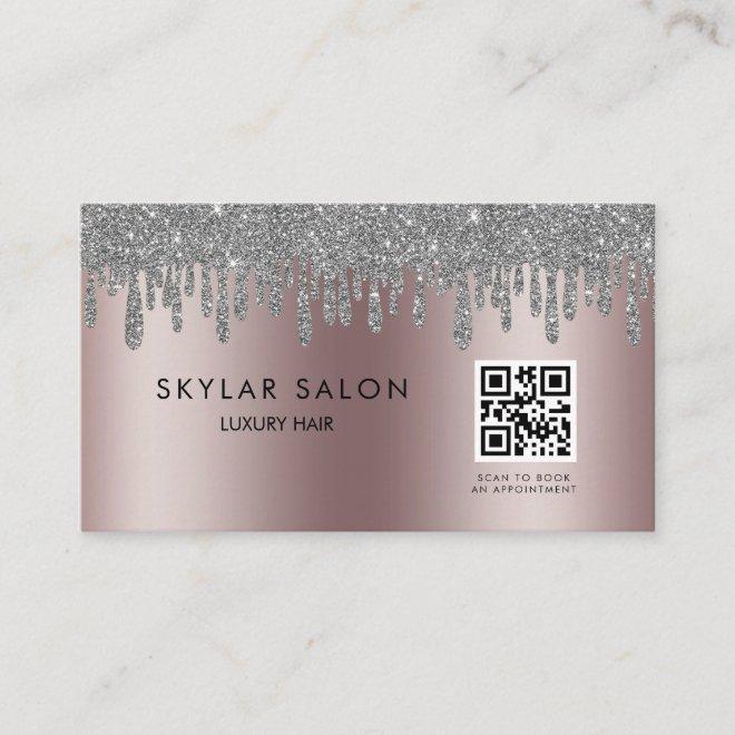 Rose Gold Hair Salon Stylist QR code