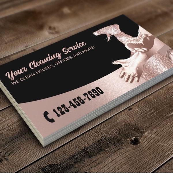 Rose Gold House Cleaning Maid Service Modern
