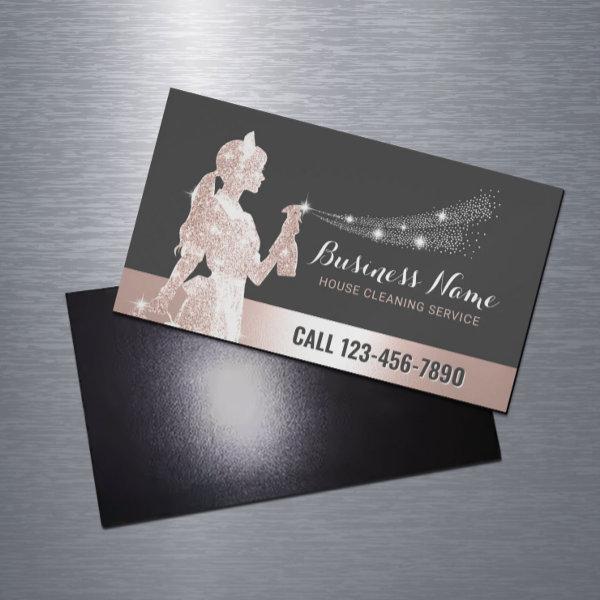 Rose Gold Maid Cleaning Service Housekeeping  Magnet