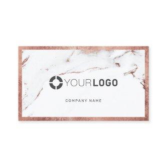 Rose gold marble custom company logo professional