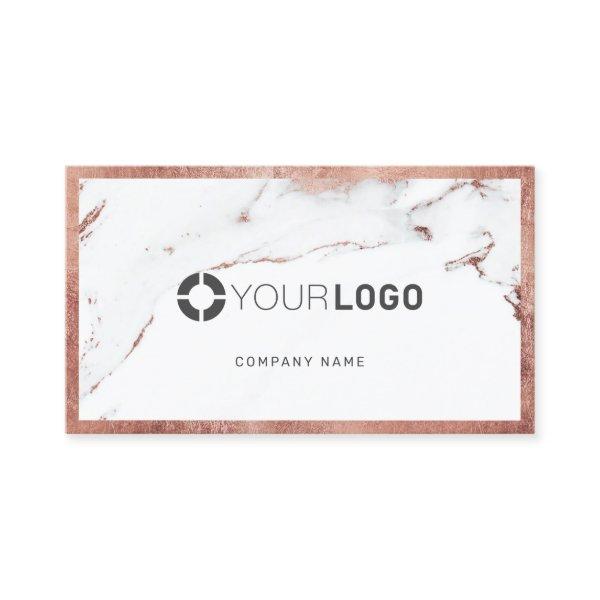 Rose gold marble custom company logo professional