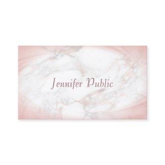 Rose Gold Marble Modern Elegant Handwritten Script