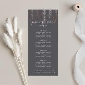 Rose Gold Marquee | Pricing or Services Rack Card