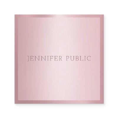 Rose Gold Modern Template Elegant Professional Square