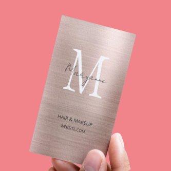 Rose Gold Monogram Elegant Modern