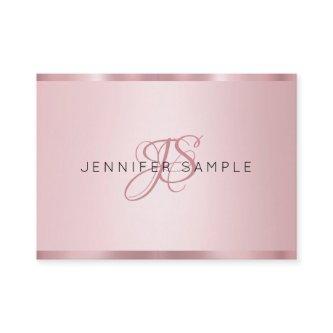 Rose Gold Monogram Modern Elegant Simple