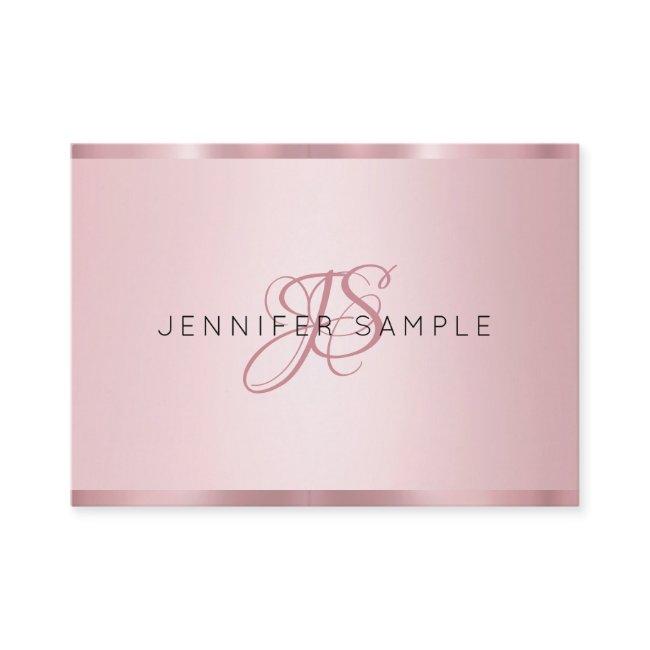 Rose Gold Monogram Modern Elegant Simple