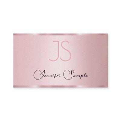 Rose Gold Monogram Modern Typography Luxury
