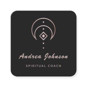Rose Gold Moon Spiritual Coach Healer Celestial Square