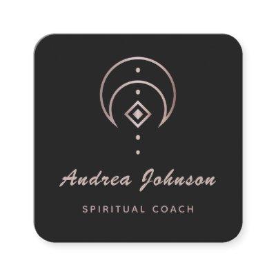 Rose Gold Moon Spiritual Coach Healer Celestial Square