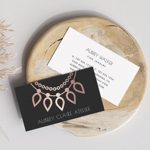 Rose Gold Necklace Logo | Jewelry Design