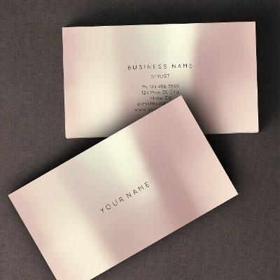 Rose Gold Pearly Abstract Minimal Vip Metallic