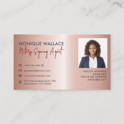 Rose Gold  Professional Photo Notary Service