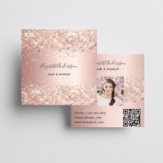 Rose gold  profile photo qr code square