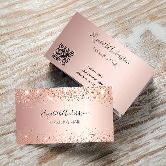 Rose gold QR code