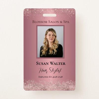 Rose Gold Signature Elegance Employee IDs Badge