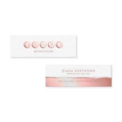 Rose gold social media elegant professional modern mini