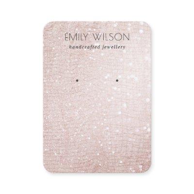 Rose Gold Sparkle Glitter Shiny Earring Display