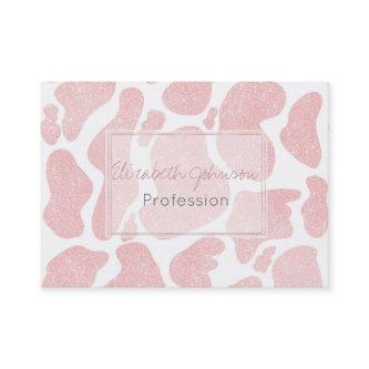 Rose Gold white Large Cow Spots Animal Pattern