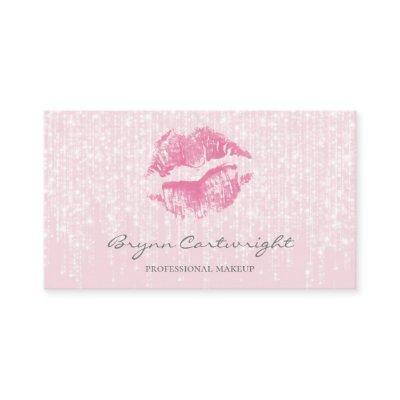 Rose Kiss Lips with Subtle Twinkle Lights Makeup