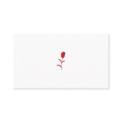 Rose Madder, Lava Red, floral Design Appointment Card