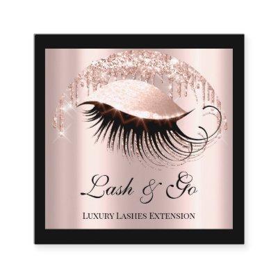 Rose Makeup Artist Eyelash Extension Rose Logo Square
