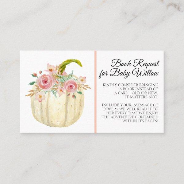Rose Peony Blush Pink Floral Pumpkin Book Request