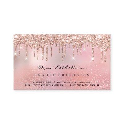 Rose Pink Drips Glitter Eyelash Aftercare Makeup