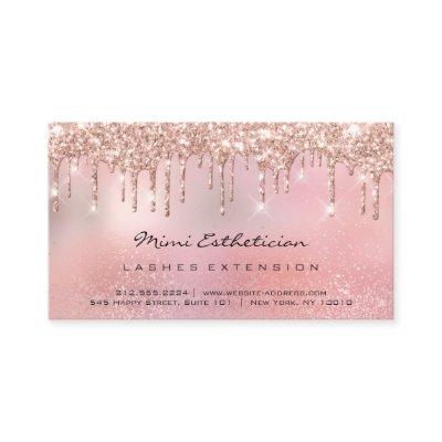 Rose Pink Drips Glitter Eyelash Aftercare Makeup