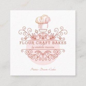 Rose Pink Frame Bakery Baker's Logo