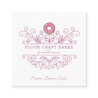 Rose Pink Frame Bakery Baker's Logo