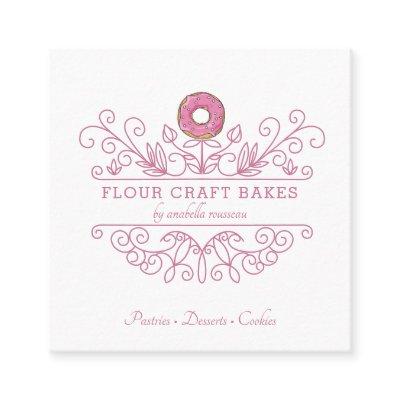 Rose Pink Frame Bakery Baker's Logo