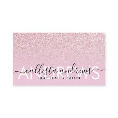 Rose Pink Holographic Ombre Makeup Hair Salon