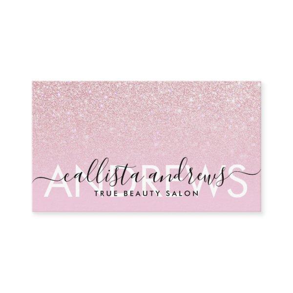 Rose Pink Holographic Ombre Makeup Hair Salon