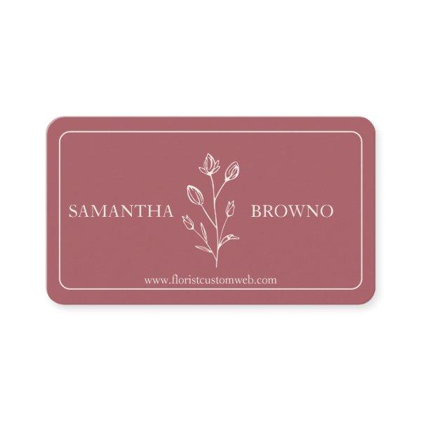 Rose Red Beige Framed Flower