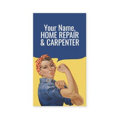 Rosie The Riveter Female Home Repair Carpenter