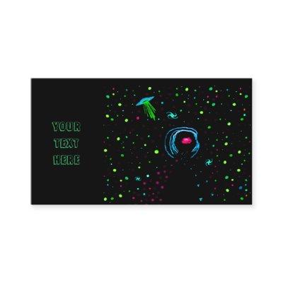Roswell Spacewalk Wormhole  Teal UFO