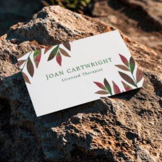 Rosy Red Green Leaves - Therapist