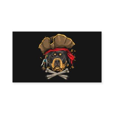 Rottweiler Dog Pirate Jolly Roger Flag Crossbones