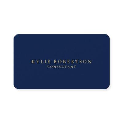 Round Corner Blue Gold Professional Trendy