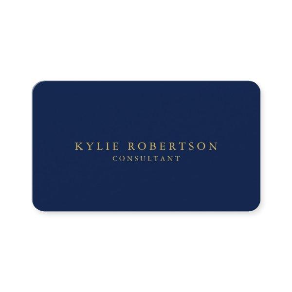 Round Corner Blue Gold Professional Trendy