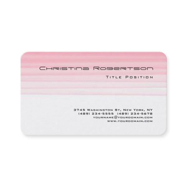 Round Corner Pink White Charming Feminine